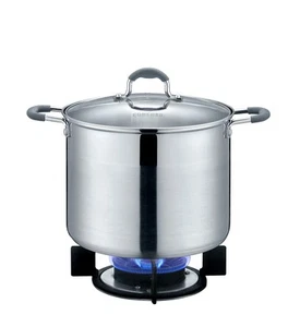 Stainless Steel Stock Pot with Glass Lid (Induction Compatible) ((5 QT) - Picture 1 of 6