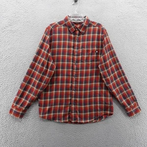 Camisa de franela Marmot a cuadros con botones grande roja beige para hombre algodón reciclado - Imagen 1 de 12