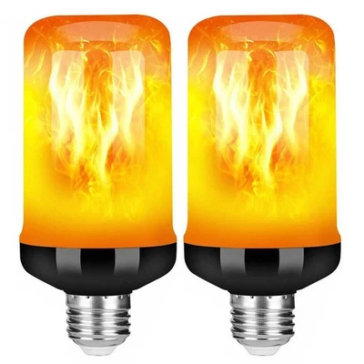 2X E27 LED Licht Fackel Feuer Lampe Flammen Effekt Glühbirne Flacker Birne Dekor - Bild 1 von 4