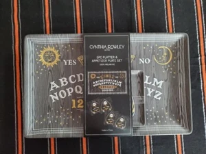 10 PC CYNTHIA ROWLEY OUIJA BOARD PLATTER & APPETIZER CENTER PIECE & PLACE MATS - Picture 1 of 3