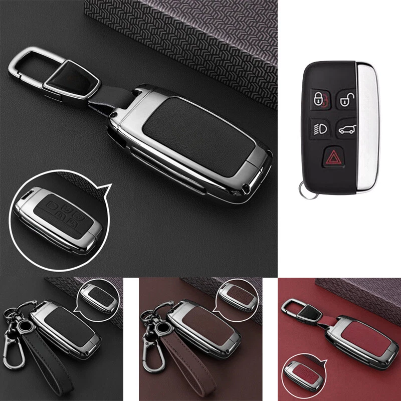 Zinc Alloy Leather Car Key Case Cover For Land Rover LR4 Discovery Sport Evoque - Imagem 1 de 4