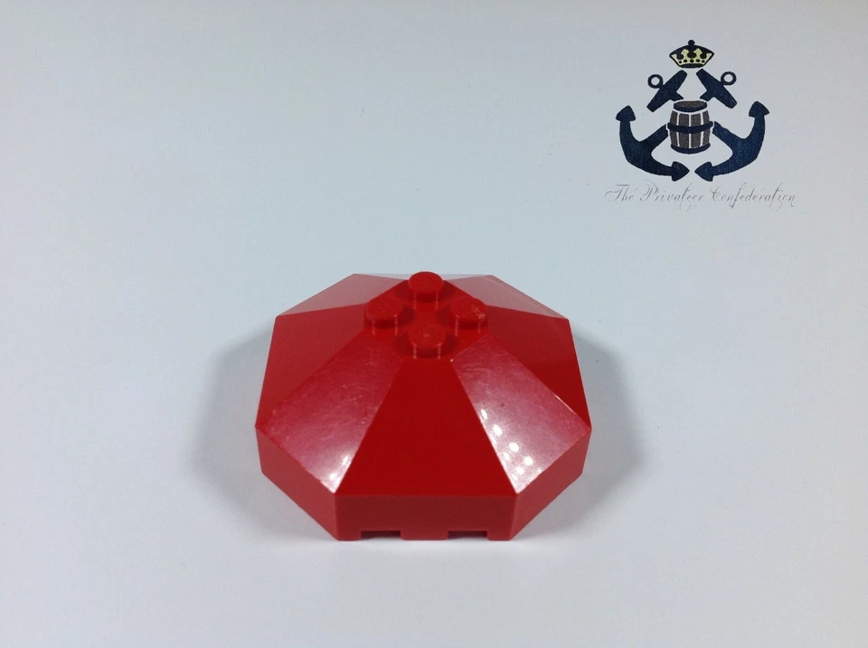 LEGO Vintage Castle Red Windscreen 6 x 6 Octagonal Canopy 2418a For Set 6035-1 - Image 1 of 1