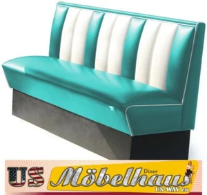 HW-150Türkis American Banco de Comedor Restaurante Mueble USA Estilo Gastronomía - Imagen 1 de 7