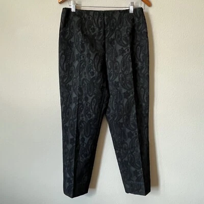 Brooks Brothers 佩斯利提花正装裤职业黑色 8 码 — 第 1/4 张图片