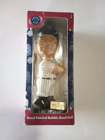 2001 Cooperstown Collection Lou Gehrig Bobblehead Home Uniform Yankees Cover