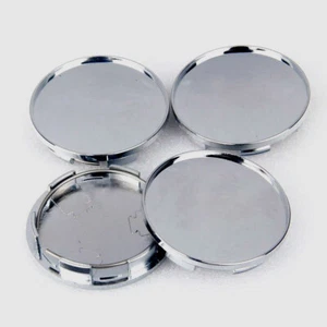 4 piezas tapacubos de rueda cromados de 68 mm tapa de buje central llanta de rueda tapa de buje tapacubos universal - Imagen 1 de 12