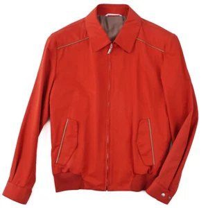 Brioni Water-Repellent Red Cotton 'Storm System' Jacket with Leather Details S - Picture 1 of 8