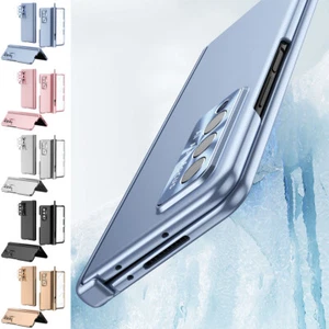Fr Samsung Galaxy Z Fold 7/6/5/4/3 Luxury Plating Magnetic Hinge Hard Phone Case - Picture 1 of 43