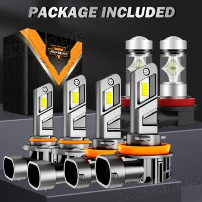 For Toyota 4Runner 1992-2023 AUXBEAM LED Headlight Hi-Low Beam Fog Bulbs Canbus - Image 1 of 4