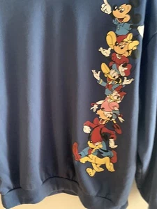 Disney Mickey Mouse And Friends Blue Sweatshirt Women’s Sz Large ( M) - Picture 1 of 13