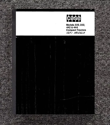 220 222 442 444 tractores compactos manual de piezas de servicio se adapta a estuche 1971 Foto 1 de 4
