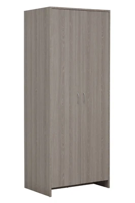 HOME Seville 2 Door Wardrobe - Grey Oak Effect | Modern Bedroom Storage Cabinet Unit