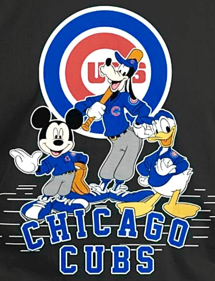 (2) Chicago Cubs Mickey Mouse & Friends Vinyl Stickers 4.75x3.8 Decals - Image 1 of 1
