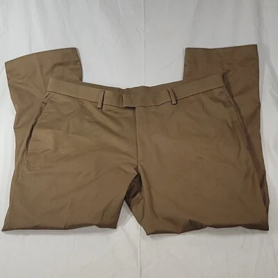 Pantalones de vestir AXIST Premium Comfort para hombre marrón frente plano talla: 38 x 29 Foto 1 de 4