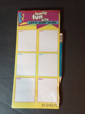 FUNdex Family Fun Nite Score Sheets: 50 Simple Pads for Many Games Party - Image 1 of 4