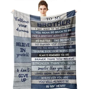 Big Brother Gift Blanket 50"x40" Funny Gift for Brother Birthday Graduation - Picture 1 of 7