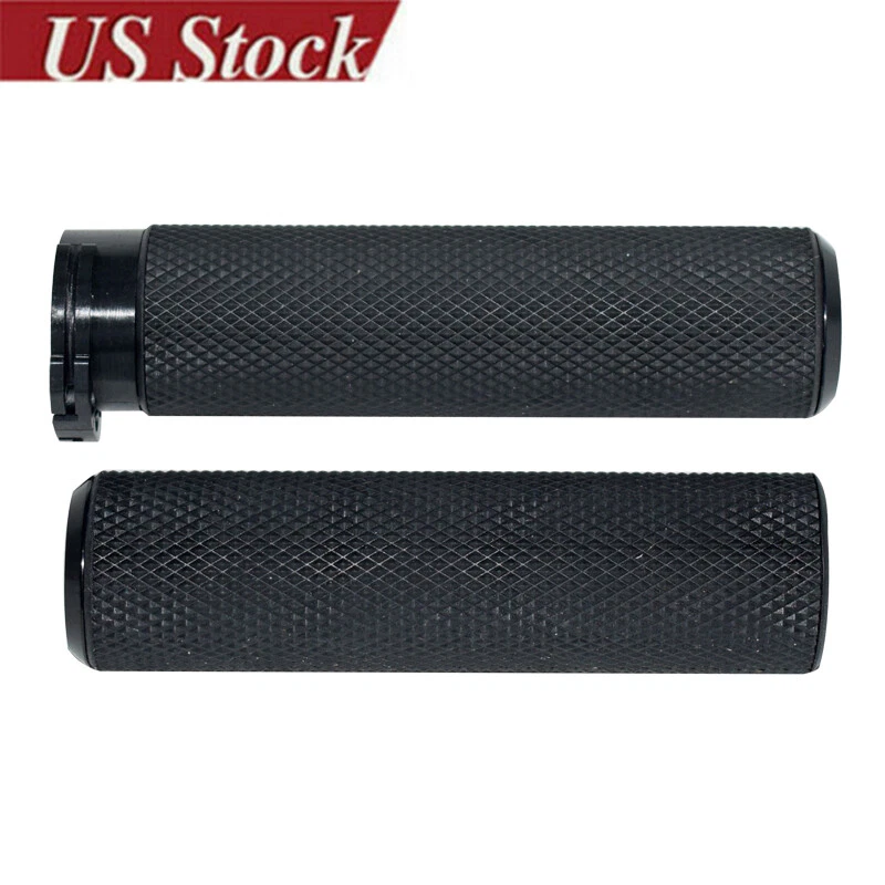 1" Black Handle Bar Hand grips Fit For Harley Touring Sportster XL883 XL1200 - Image 1 of 4
