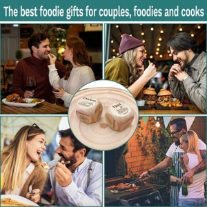 6-Sided Food/Dinner Dice, Food Decision Dice, Wood Date Night Dice for Couples - Picture 1 of 8