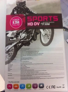 FULL HD WiFi 12MP 1080P IMPERMEABILE 30 SPORT DV ACTION CAMERA VIDEOCAMERA CASCO - Foto 1 di 3