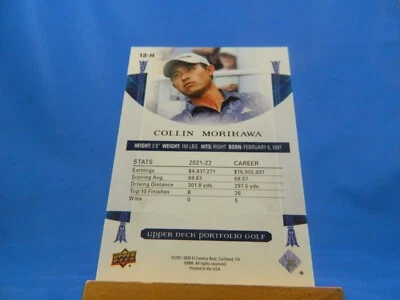 Collin Morikawa Upper Deck Portfolio Golf Artifacts 18-H - Image 1 of 2