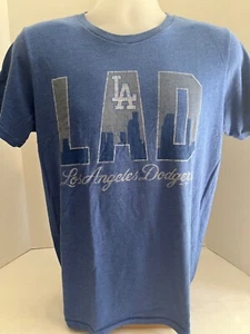 Los Angeles Dodgers T Shirt Mens Medium Majestic Threads Made in USA Blue Color - Picture 1 of 11