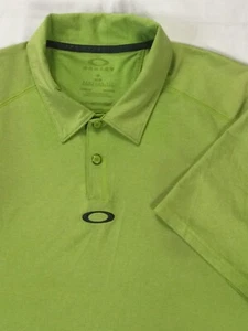Oakley Men's Shirt Medium M Golf Polo Lime Green Short Sleeve - Picture 1 of 12