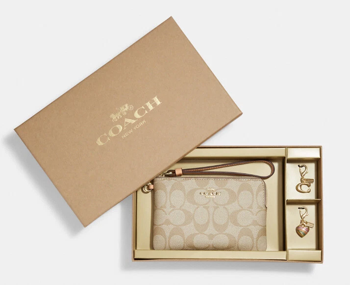 Coach C8726 Corner Zip Wristlet In Signature Canvas