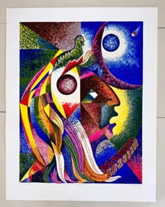 STUNNING!!! Original Signed Serigraph Miguel Alcala Hispanic Mexican Chicano Art - Picture 1 of 4