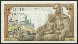 France, Banque de France, 1000 francs, 28-1-1943, GEF - Picture 1 of 2