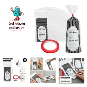 500 Pcs Ground Beef Freezer Bags Wild Game Freezer Bags with Pinstripe Tape H... - Picture 1 of 7