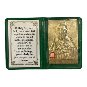 Reliquia de San Judas de colección de los años 80 patrón santo de los estuches sin esperanza rosario santuario rezar - Imagen 1 de 6