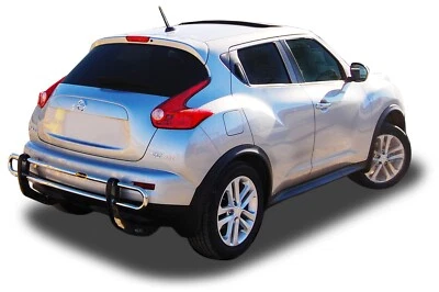 fits Nissan Juke 2010-2017 Rear Double Pipe Tubular Bumper Guard Protector - Imagem 1 de 2