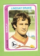 1979  SCANLENS RUGBY LEAGUE CARD #53 LINDSAY DRAKE , MANLY SEA EAGLES