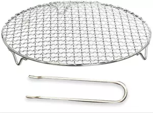 Round Barbecue Wire Rack 8.5" Multi-Purpose Grill Cooling Rack - Picture 1 of 12