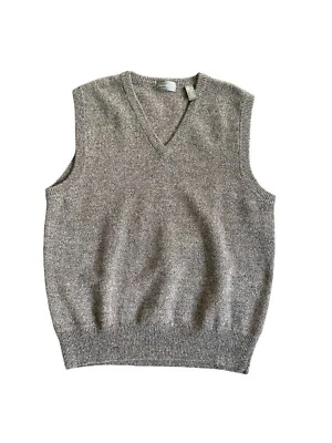 Chaleco Suéter Vintage Lord & Taylor Gris 100% Lana Cordero Hombre Adulto Talla L Foto 1 de 4