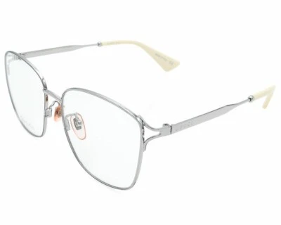 Gafas para mujer Gucci cuadradas transparentes marco plateado 56-17-145MM GG0819OA 003 Foto 1 de 2