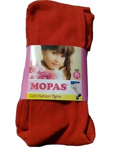 Girl's Red Tights Size XL Kids 11-14 Years Mopas Hosiery - Picture 1 of 3