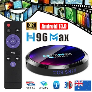 H96 Max RK3528 Android 13 Wifi Smart TV BOX 64GB 8K Ultra HD WiFi Media Player - Picture 1 of 15
