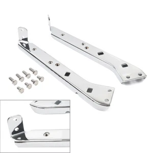 Soportes de soporte de riel de alforja izquierda y derecha cromados aptos para Harley Touring 1985-2008 - Imagen 1 de 12