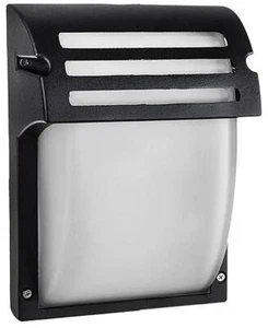 Wall Light, E27, Matt Black, Frosted, IP44 - VT-754-MB 7076 - Picture 1 of 4