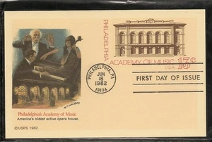 US SC # UX96 Philadelphia Academy Of Music FDC. Fleetwood Cachet - Picture 1 of 1