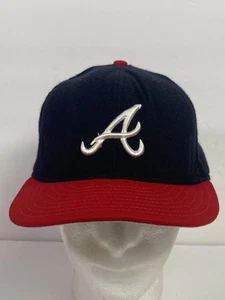 Vintage Atlanta Braves Diamond New Era 59 50 Pro Model Fitted Wool Hat 7 1/2 - Bild 1 von 9