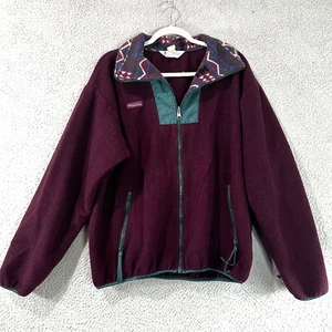 Chaqueta de Colección Columbia Polar con Cremallera para Hombres L Verde Pino Borgoña EE. UU. Exterior - Imagen 1 de 12