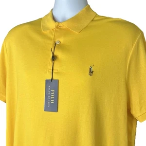 Polo Polo Polo Ralph Lauren Para Hombre L Clásico Amarillo 100% Algodón Nuevo con Etiquetas $110 - Imagen 1 de 11