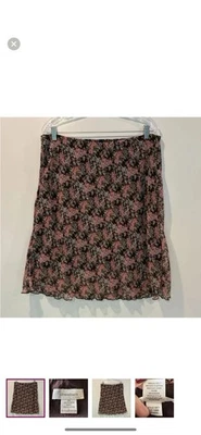 Dressbarn цветочный шифоновое тянуть на юбка женщин размер большой - Изображение 1 из 4