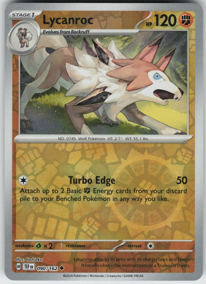 Reverse Holo Lycanroc 090/162 Uncommon SV05: Temporal Forces NM - Image 1 of 1
