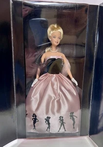 Barbie Timeless Silhouette Fashion Doll Vintage 2000 Mattel anni 50 rosa nero nuovo - Foto 1 di 9