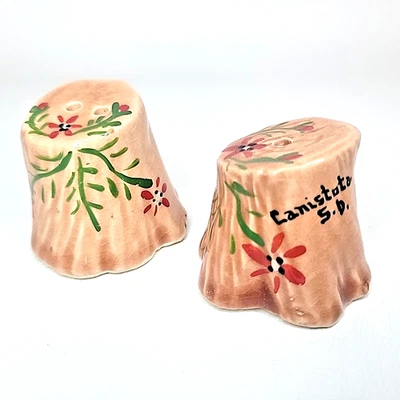 Canistota South Dakota EE. UU. 1940 | Juego de coctelera de sal y pimienta de cerámica pintada a mano Foto 1 de 4