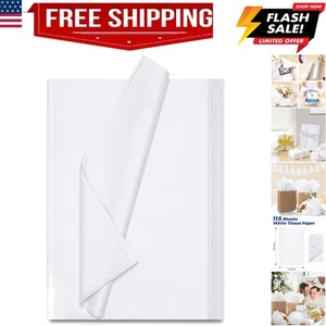 Weißes Seidenpapier für Geschenktüten, 115 Blatt à 14 x 20 Zoll Weiß Verpackung... - Bild 1 von 8