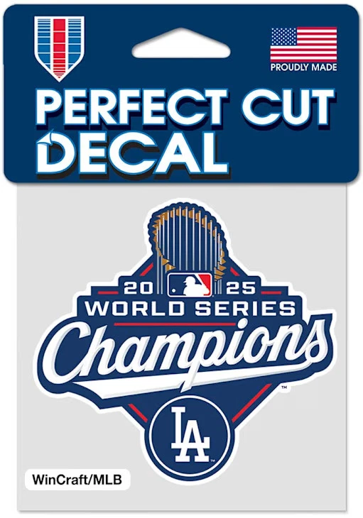 2025 World Series Champions Los Angeles Dodgers 4x4 Decal - Image 1 of 1